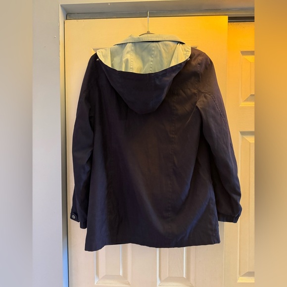 Gallery Blue Teal Full Zip Hidden Pockets Hooded Jacket• Small - Picture 2 of 9